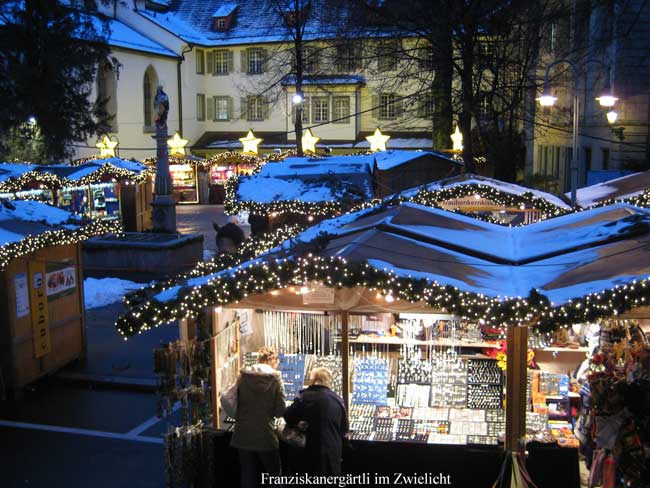 Luzerner Wiehnachtsmärt auf dem Franziskanerplatz 2023